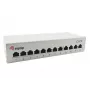 Equip 12 prievadų Cat.6 stalinis pataisų skydelis, šviesiai pilkas, 10/100/1000Base-T(X), Gigabit Ethernet, 1000 Mbit/s, RJ-45, Cat6, 1U