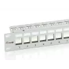 Equip 24 prievadų Keystone Cat.6 ekranuotas skirstomasis skydas, šviesiai pilkas
