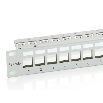 Equip 24 prievadų Keystone Cat.6 ekranuotas skirstomasis skydas, šviesiai pilkas