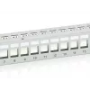 Equip 24 prievadų Keystone Cat.6 ekranuotas skirstomasis skydas, šviesiai pilkas