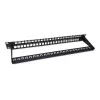Equip 48-Port Keystone Cat.6 Neekranuotas Pataisymo Skydas, Juodas, RJ-45, Cat6, 1U, Plienas, REACH, RoHS