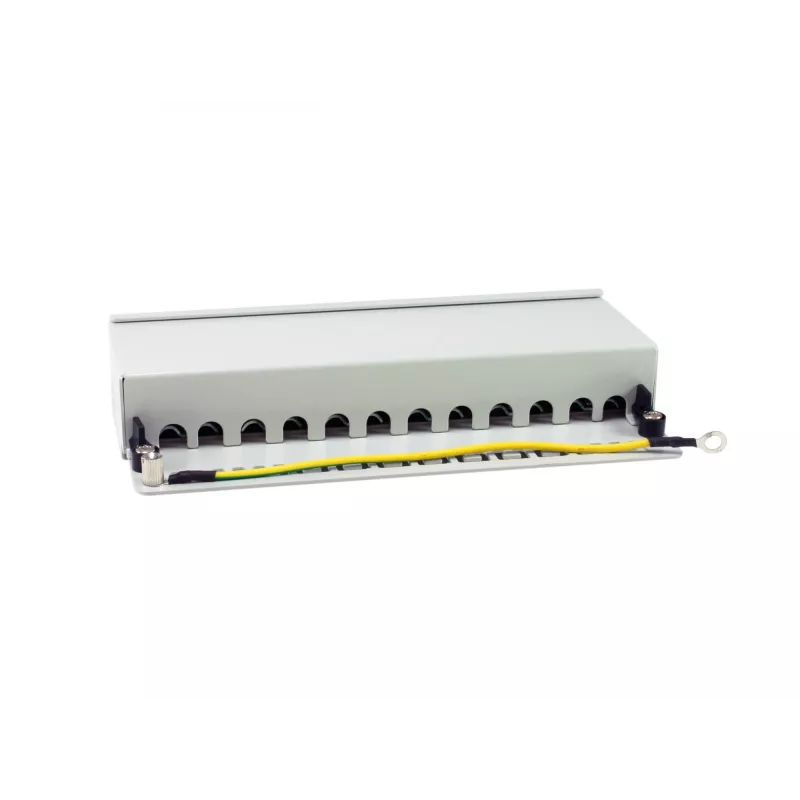 Equip 326522 skydinė plokštė (patch panel) 12 prievadų, 10GBase-T, metalinė, pilka