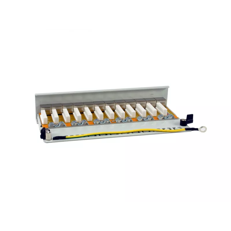 Equip 326522 skydinė plokštė (patch panel) 12 prievadų, 10GBase-T, metalinė, pilka