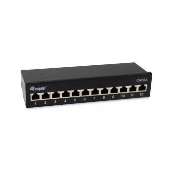Equip 326622 skydo plokštė 12 prievadų, 10GBase-T, metalinė