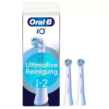 Pakeičiamieji šepetėlių antgaliai Oral-B iO Ultimate Clean, balti, 2 vnt.