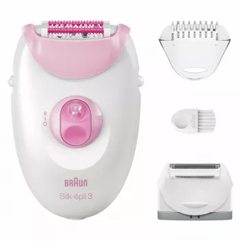 Epiliatorius Braun Silk-épil 3 3-031 20 pincetų Rožinis Baltas