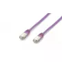 Tinklo kabelis Equip Cat.6A Platinum S/FTP RJ-45 15m violetinis