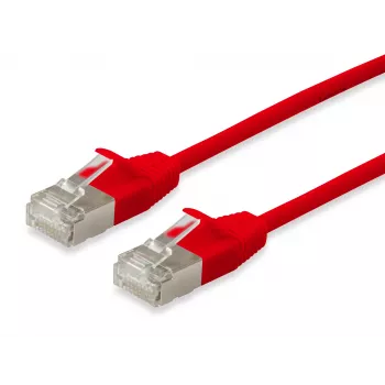 Tinklo kabelis Equip Cat.6A F/FTP Slim Patch RJ-45 3m raudonas