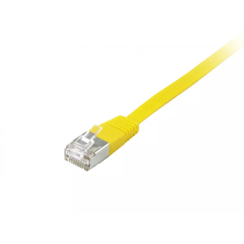 Equip Cat.6A U/FTP plokščias RJ-45 tinklo kabelis 0,5 m geltonas