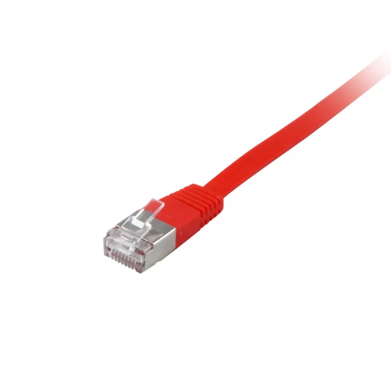 Equip Cat.6A U/FTP plokščias jungiamasis kabelis RJ-45 2,0 m raudonas