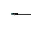 Equip Cat.6A S/FTP jungiamasis kabelis, kampinis į tiesų kištuką, 1,0 m, juodas
