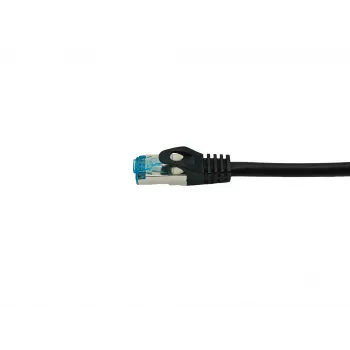 Equip Cat.6A S/FTP Patch kabelis, kampinis į tiesų kištuką, 3,0 m, juodas