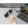 USB mazgas Equip 7 prievadų USB 3.2 Gen 1 su maitinimo adapteriu
