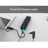 USB mazgas Equip 7 prievadų USB 3.2 Gen 1 su maitinimo adapteriu