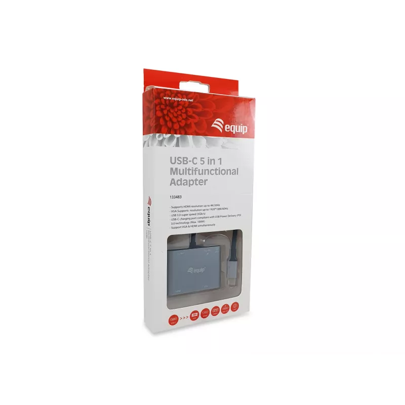 Equip USB-C 5 in 1 Multifunkcinis adapteris