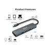 Equip USB-C 5 viename universalus adapteris, HDMI, USB 3.2 GEN1, 100W USB PD