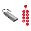 Equip USB-C 9 in 1 daugiafunkcis adapteris, HDMI 4K/60Hz, Gigabit LAN, USB 3.2 GEN1, SD/TF, 100W USB PD