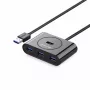 UGREEN 20291 4 prievadų USB 3.0 šakotuvas, 1 m laidas, juodas