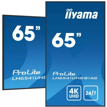 iiyama LH6541UHS-B1AG profesionalus skaitmeninis ekranas 163,8 cm (64,5 colio) LCD 500 cd/m² 4K Ultra HD juodas 24/7
