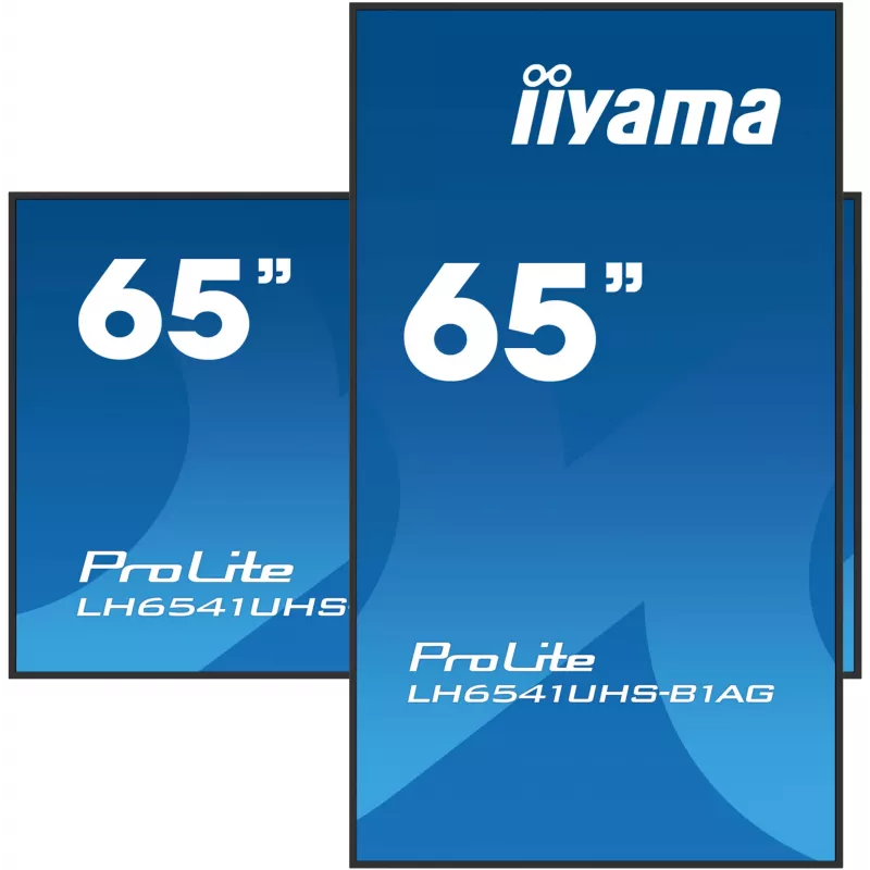 iiyama LH6541UHS-B1AG profesionalus skaitmeninis ekranas 163,8 cm (64,5 colio) LCD 500 cd/m² 4K Ultra HD juodas 24/7