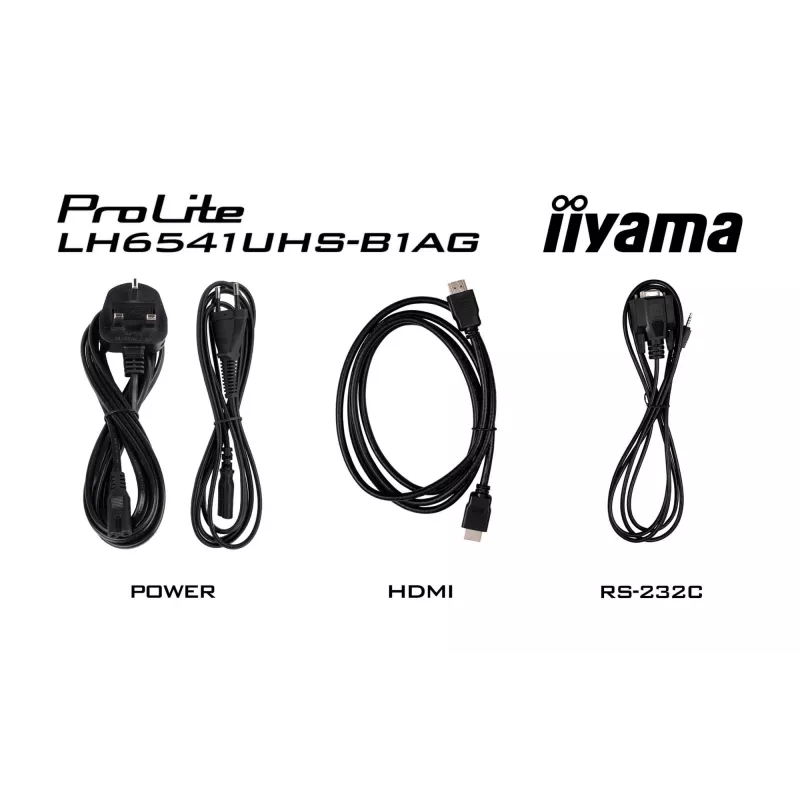 iiyama LH6541UHS-B1AG profesionalus skaitmeninis ekranas 163,8 cm (64,5 colio) LCD 500 cd/m² 4K Ultra HD juodas 24/7