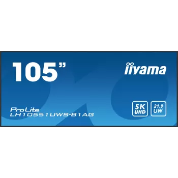 IIYAMA LH10551UWS-B1AG – profesionalus skaitmeninis ekranas 105 colių, 5K UW, LED, 500 cd/m², juodas, 24/7