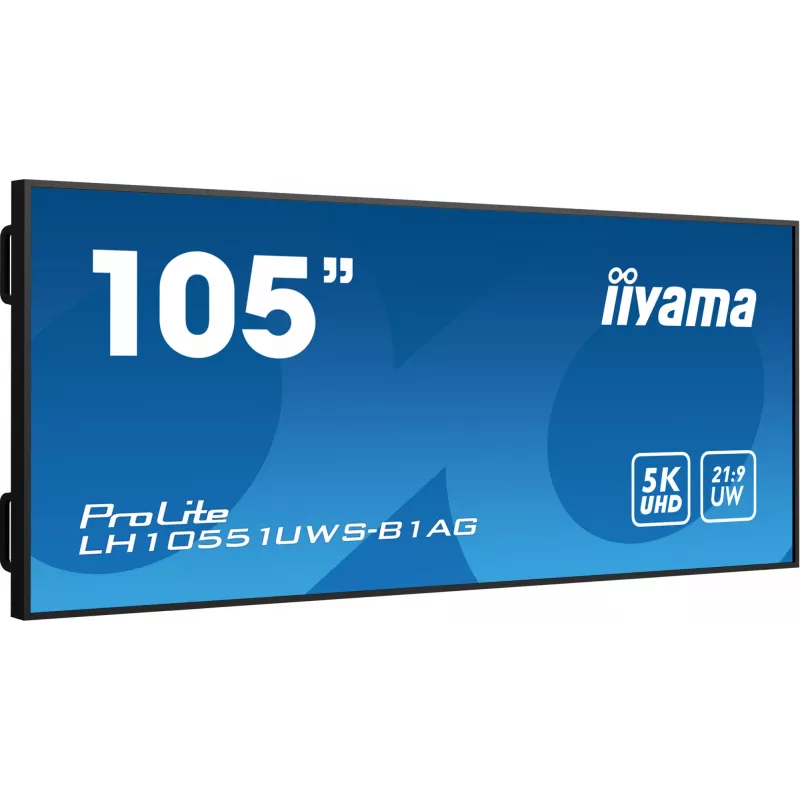 IIYAMA LH10551UWS-B1AG – profesionalus skaitmeninis ekranas 105 colių, 5K UW, LED, 500 cd/m², juodas, 24/7