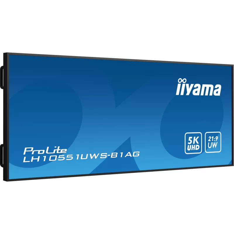 IIYAMA LH10551UWS-B1AG – profesionalus skaitmeninis ekranas 105 colių, 5K UW, LED, 500 cd/m², juodas, 24/7