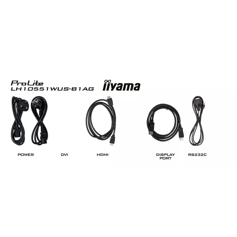 IIYAMA LH10551UWS-B1AG – profesionalus skaitmeninis ekranas 105 colių, 5K UW, LED, 500 cd/m², juodas, 24/7