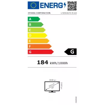 Skaitmeninių ženklų plokščiasis ekranas iiyama LH6564UHS-B1AG 65 colių 4K Ultra HD