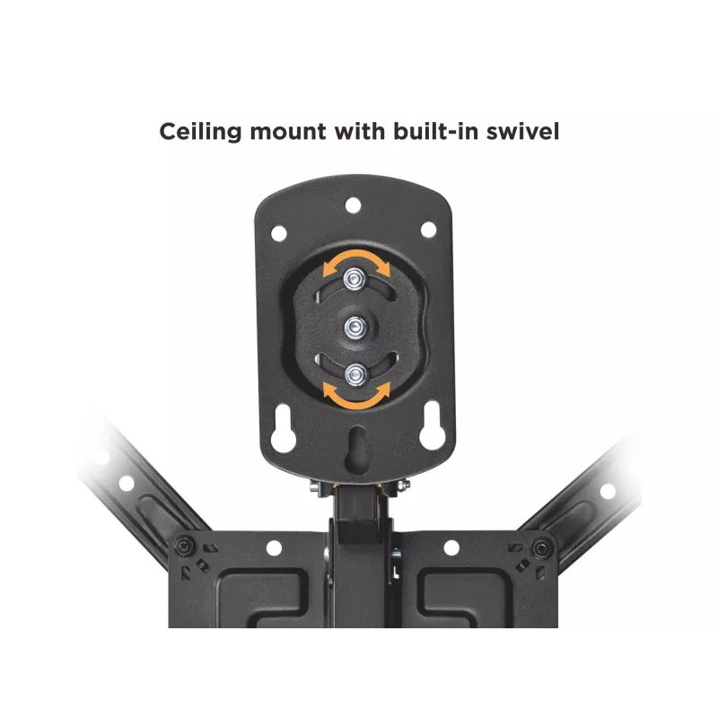 Lubinis TV laikiklis Equip 23-55 colių, VESA 75x75–400x400 mm, pasukamas 0-80°, sukamas -45-45°, juodas