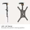 Lubinis TV laikiklis Equip 23-55 colių, VESA 75x75–400x400 mm, pasukamas 0-80°, sukamas -45-45°, juodas
