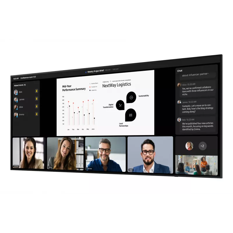 Samsung QPDX-5K Skaitmeninis informacinis ekranas 2,67 m (105 col.) LCD Wi-Fi 500 cd/m² 5K Ultra HD Juodas Tizen 7.0 24/7