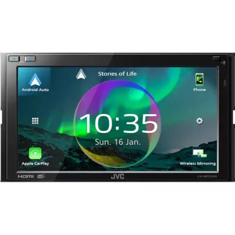 JVC KW-M875DBW automobilinis medijos imtuvas Juodas 180 W Bluetooth Wi-Fi