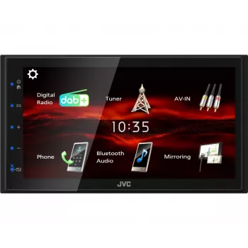 Automobilinis medijos imtuvas JVC KW-M180DBT, 180 W, Bluetooth, juodas