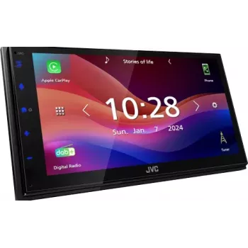 Automobilinis medijos imtuvas JVC KW-M595DBT juodas 22 W Bluetooth Wi-Fi