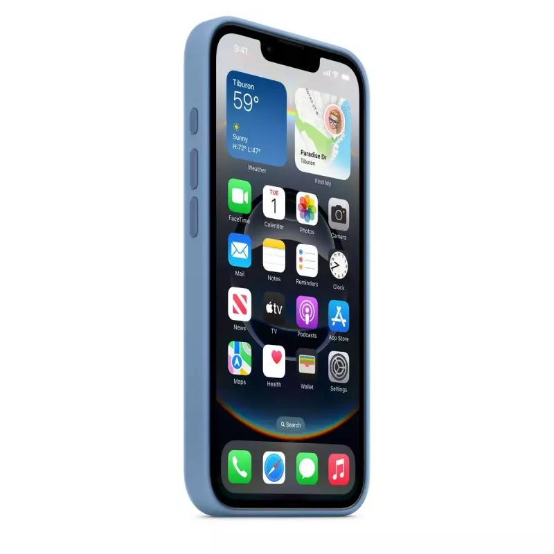 APPLE iPhone 16E silikoninis dėklas – Winter Blue (MD3Q4ZM/A)