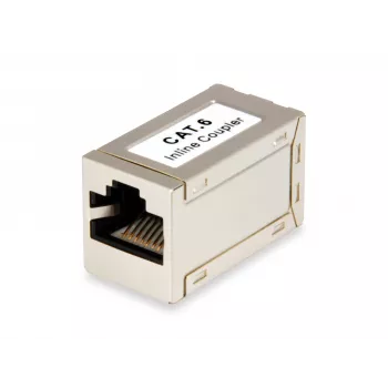 Equip Cat.6 ekranuotas inlinis sujungimo adapteris, 2×RJ45, sidabrinis