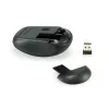 Equip Mini belaidė optinė pelė, ambidekstrinė, RF belaidė, 1600 DPI, pilka