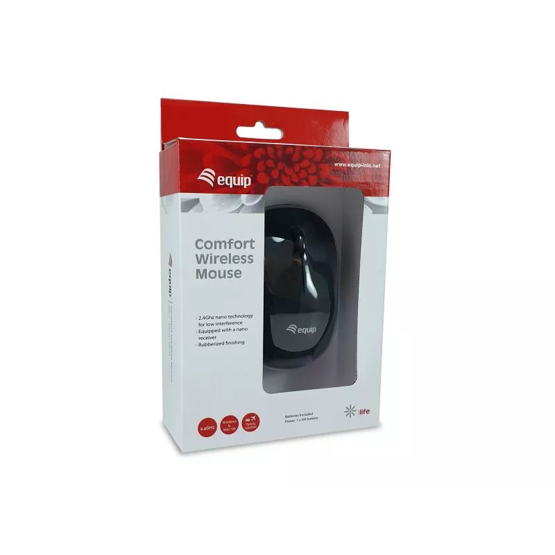 Pelytė Equip Comfort Wireless Black RF Wireless