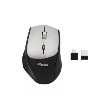 Belaidė pelė Equip 245115 su dvigubu adapteriu (USB-C+A)