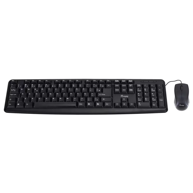 Equip 245203 klaviatūra su pele, laidinė, USB, QWERTY itališkas išdėstymas, juoda