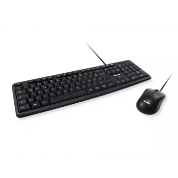 Equip 245202 laidinis klaviatūros ir pelės rinkinys, USB, QWERTY, portugališkas išdėstymas, juoda spalva