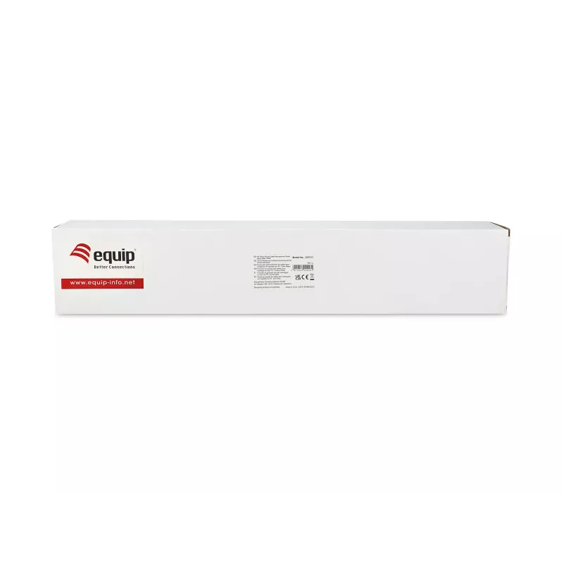Equip 19 colių stovo kabelių tvarkymo skydelis, juodas (RAL 9005)