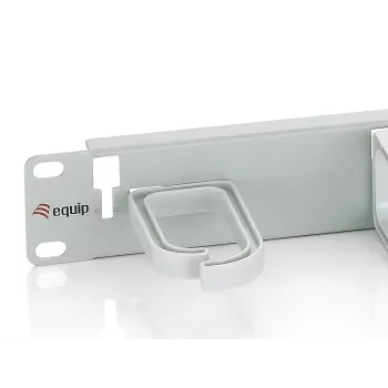 Equip 19 colių stovo kabelių tvarkymo skydelis, šviesiai pilkas (RAL 7035)