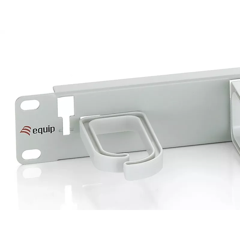 Equip 19 colių stovo kabelių tvarkymo skydelis, šviesiai pilkas (RAL 7035)