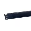 Šepečių panelis Equip 10 colių 1U juodas plieninis 25,4 mm plotis