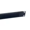 Šepečių panelis Equip 10 colių 1U juodas plieninis 25,4 mm plotis