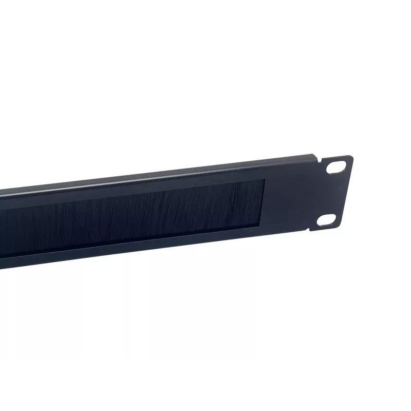 Šepečių panelis Equip 10 colių 1U juodas plieninis 25,4 mm plotis