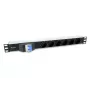 Equip 333312 maitinimo skirstytuvas (PDU) 6 AC lizdų 1U juodas